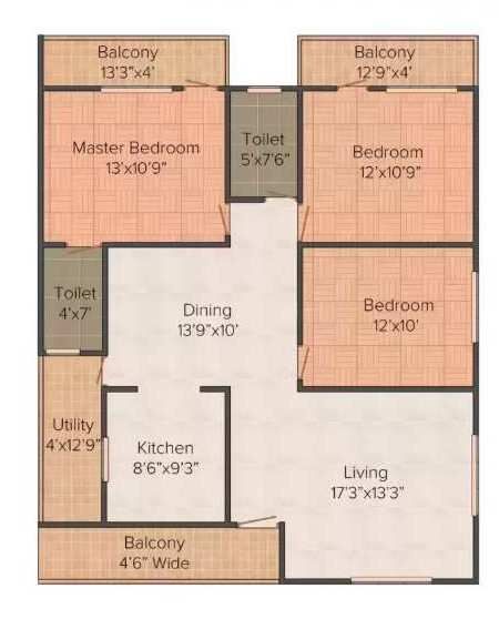 3 BHK Apartment 1485 Sq.ft. for Sale in Kumaraswamy Layout, Bangalore