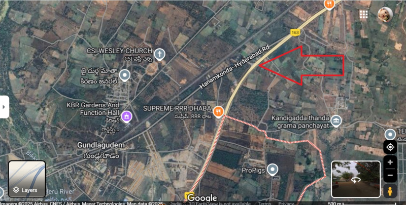  Commercial Land 600 Sq. Yards for Sale in Aleru, Hyderabad