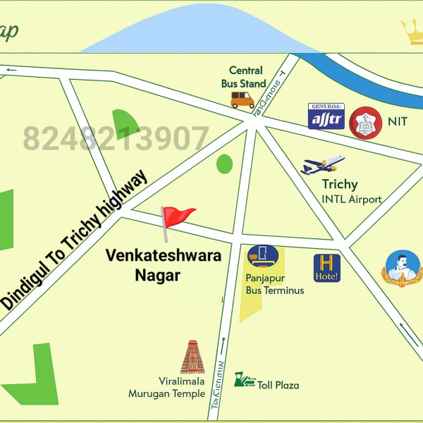  Residential Plot 1200 Sq.ft. for Sale in Panjapur, Tiruchirappalli