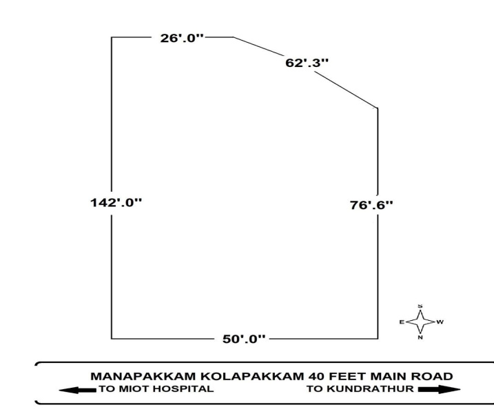  Commercial Land 6410 Sq.ft. for Rent in Manapakkam, Chennai