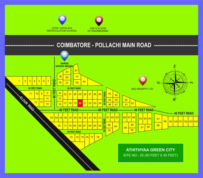  2000 Sq.ft. Residential Plot for Sale in Othakalmandapam, Coimbatore