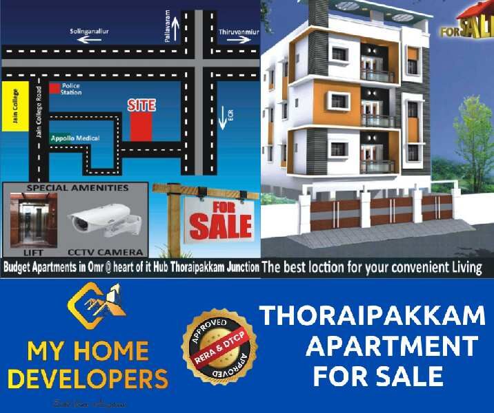 2 BHK Apartment 893 Sq.ft. for Sale in Thoraipakkam, Chennai