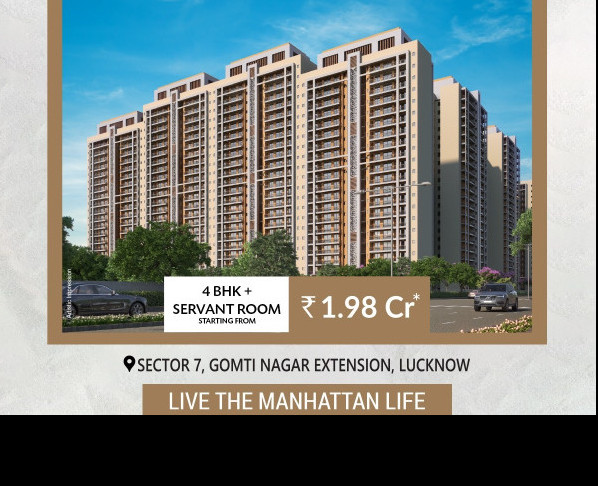 4 BHK Apartment 2750 Sq.ft. for Sale in Gomti Nagar Extension, Lucknow