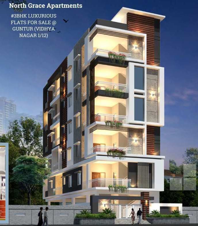 3 BHK Apartment 2079 Sq.ft. for Sale in Vidya Nagar, Guntur