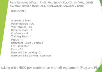  Office Space for Rent in Satellite, Ahmedabad