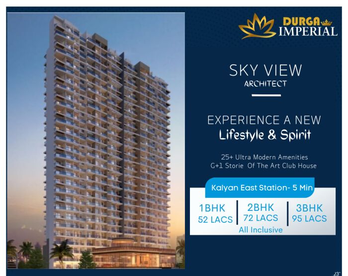 1 BHK Apartment 680 Sq.ft. for Sale in Kalyan East, Thane