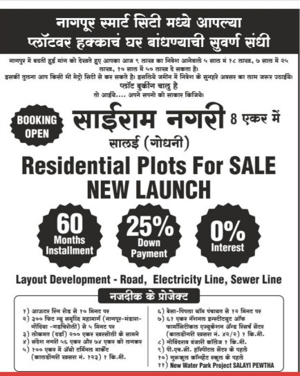  Residential Plot 1000 Sq.ft. for Sale in Pipla Kharsoli Road, Nagpur