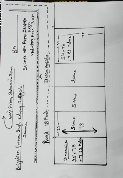  Residential Plot 1800 Sq.ft. for Sale in Satwari, Jammu
