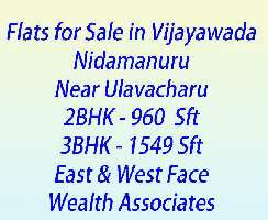2 BHK Flat for Sale in Nidamarru, Vijayawada