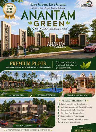  1100 Sq.ft. Residential Plot for Sale in Masturi, Bilaspur