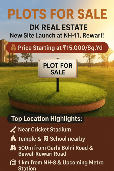  Residential Plot 100 Sq.ft. for Sale in Bawal, Rewari