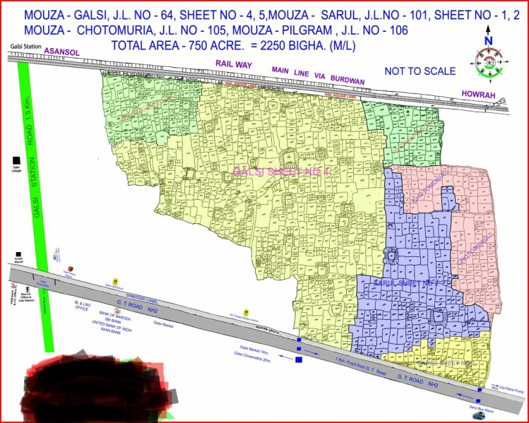  1000 Bigha Industrial Land for Sale in Galsi, Bardhaman