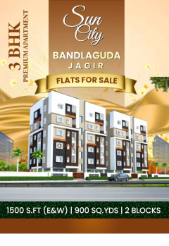 3 BHK Flat for Sale in Bandlaguda Jagir, Hyderabad