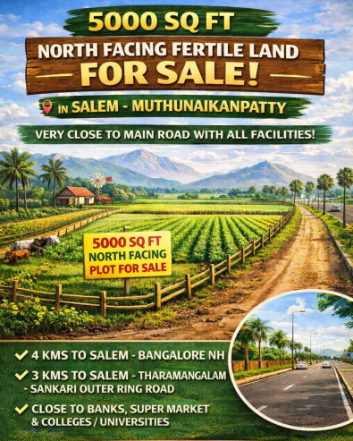  5000 Sq.ft. Residential Plot for Sale in Omalur, Salem