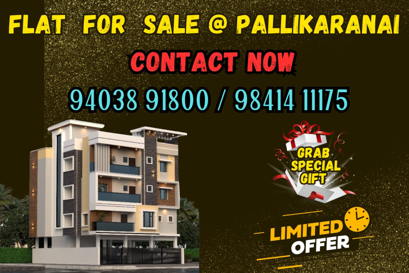 2 BHK Apartment 866 Sq.ft. for Sale in Pallikaranai, Chennai