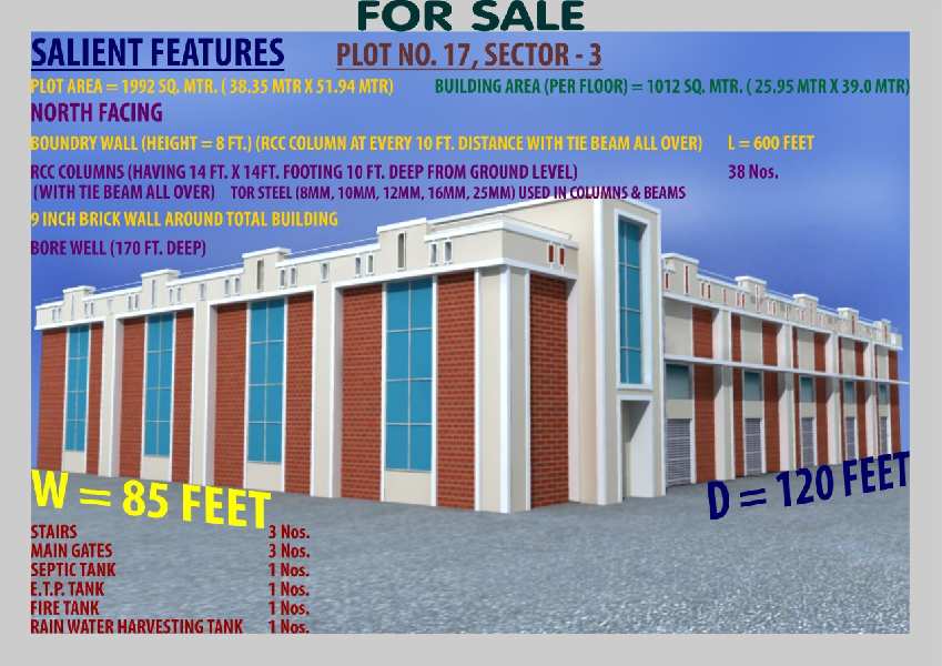Factory 2024 Sq. Meter for Sale in Jainagar,