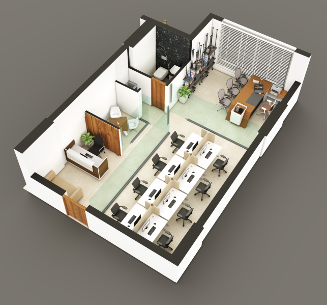  Office Space 1035 Sq.ft. for Sale in Wagle Estate, Thane