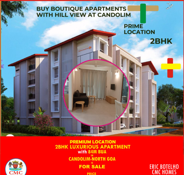 2 BHK Apartment 904 Sq.ft. for Sale in Candolim, Goa