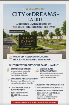  Residential Plot for Sale in GT Road, Dera Bassi