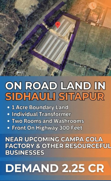  1 Acre Commercial Land for Sale in Sitapur Road, Lucknow