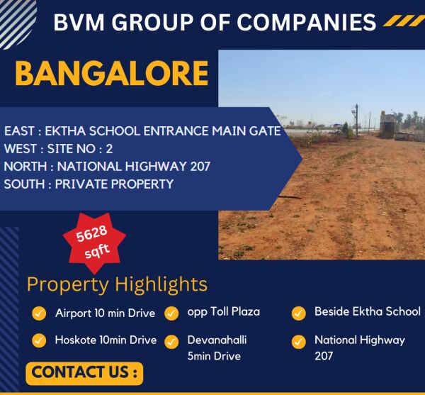  Commercial Land 5628 Sq.ft. for Sale in Kammasandra, Bangalore