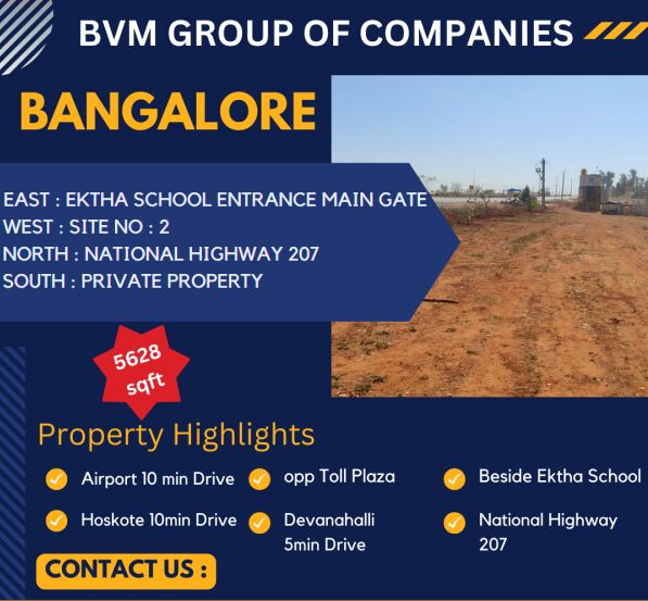  Commercial Land 5628 Sq.ft. for Sale in Mandur, Devanahalli, Bangalore