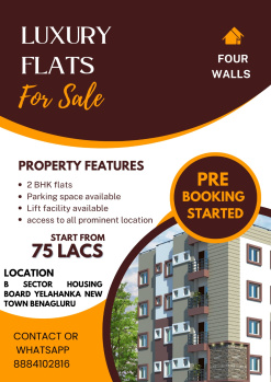 2 BHK Flat for Sale in Yelahanka New Town, Bangalore