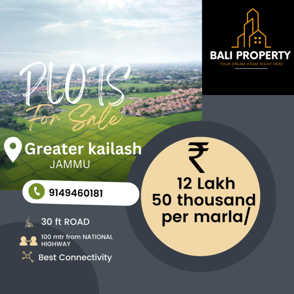 Residential Plot 5 Marla for Sale in Greater Kailash, Jammu