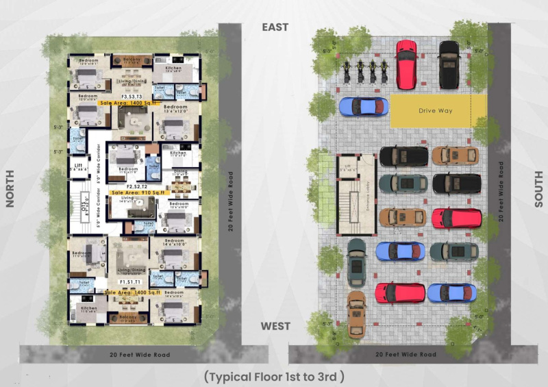 2 BHK Apartment 910 Sq.ft. for Sale in Saligramam, Chennai