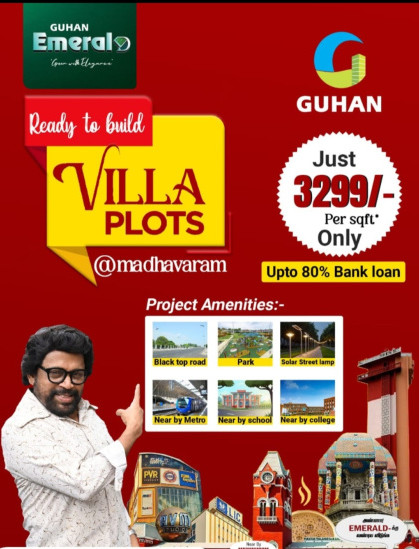  Residential Plot 1800 Sq.ft. for Sale in Red Hills, Chennai