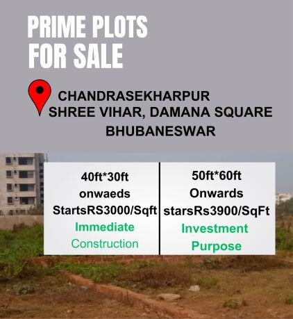  Residential Plot 1200 Sq.ft. for Sale in Chandrasekharpur, Bhubaneswar
