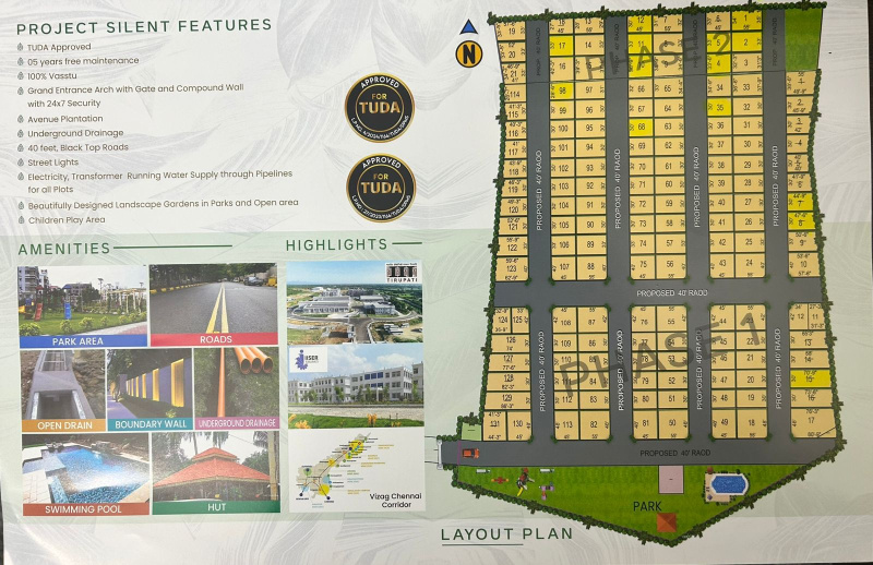  Residential Plot 1500 Sq.ft. for Sale in Mallavaram, Tirupati