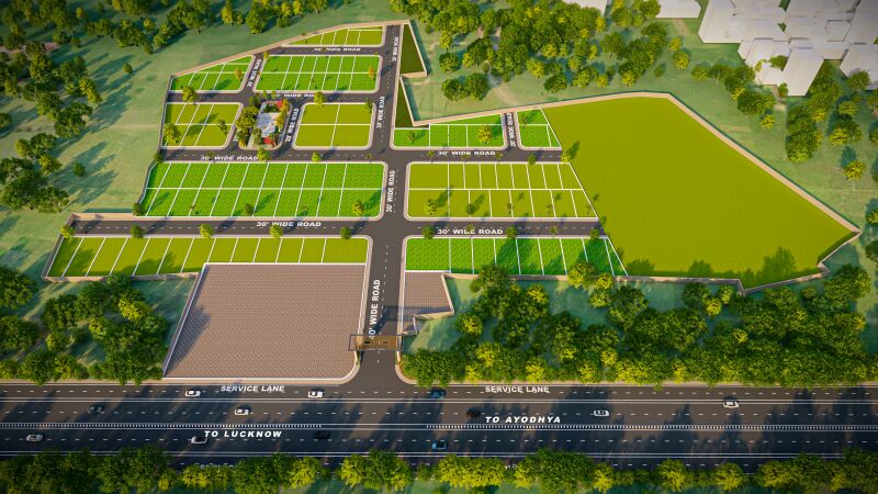  Residential Plot 1000 Sq.ft. for Sale in Palhari, Barabanki