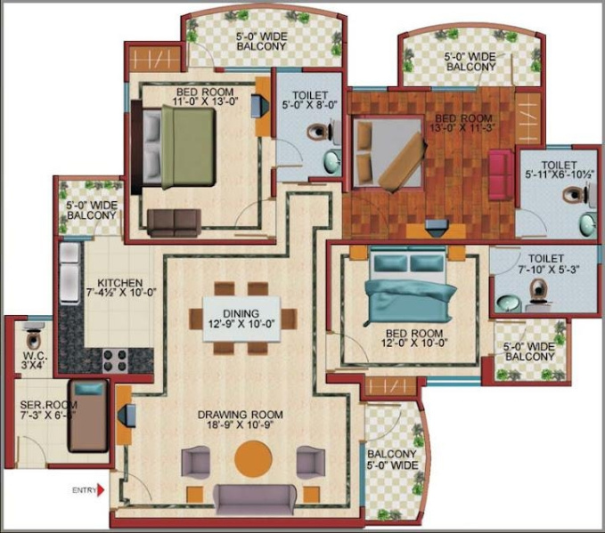 3 BHK Apartment 1590 Sq.ft. for Sale in Raj Nagar Extension, Ghaziabad