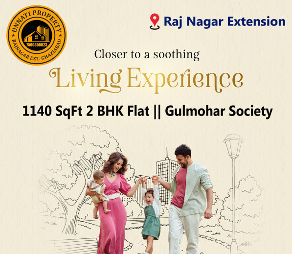 2 BHK Apartment 1140 Sq.ft. for Sale in Raj Nagar Extension, Ghaziabad