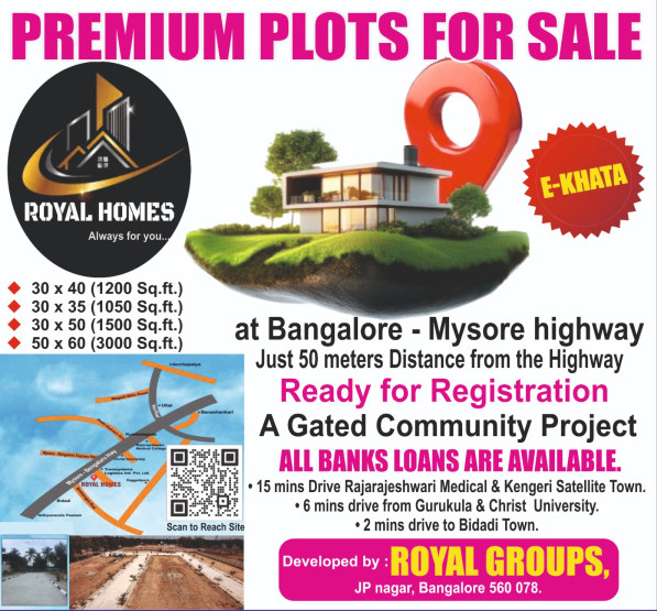  Residential Plot 1200 Sq.ft. for Sale in Bidadi, Bangalore