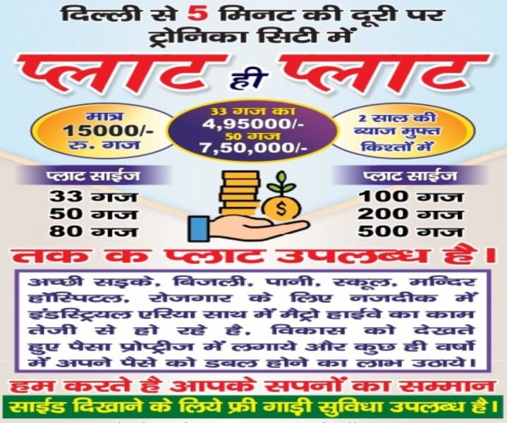  Residential Plot 100 Sq. Yards for Sale in Trans Delhi Signature City, Ghaziabad