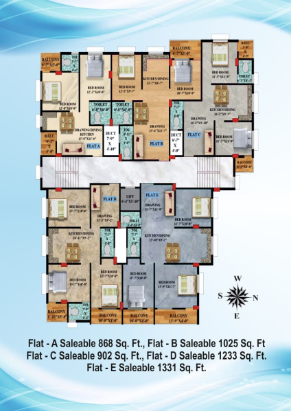 3 BHK Residential Apartment 1331 Sq.ft. for Sale in Bidhannagar, Durgapur