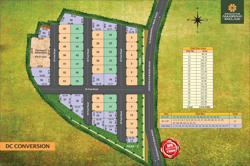  1350 Sq.ft. Residential Plot for Sale in Hessarghatta, Bangalore