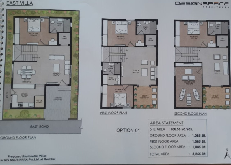 4 BHK 2950 Sq.ft. Villa for Sale in Kompally, Hyderabad