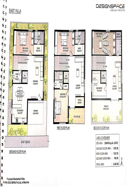 4 BHK 2950 Sq.ft. Villa for Sale in Kompally, Hyderabad
