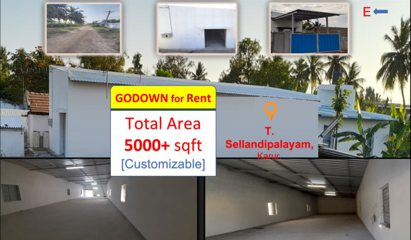 Warehouse 5000 Sq.ft. for Rent in Sukkaliyur, Karur