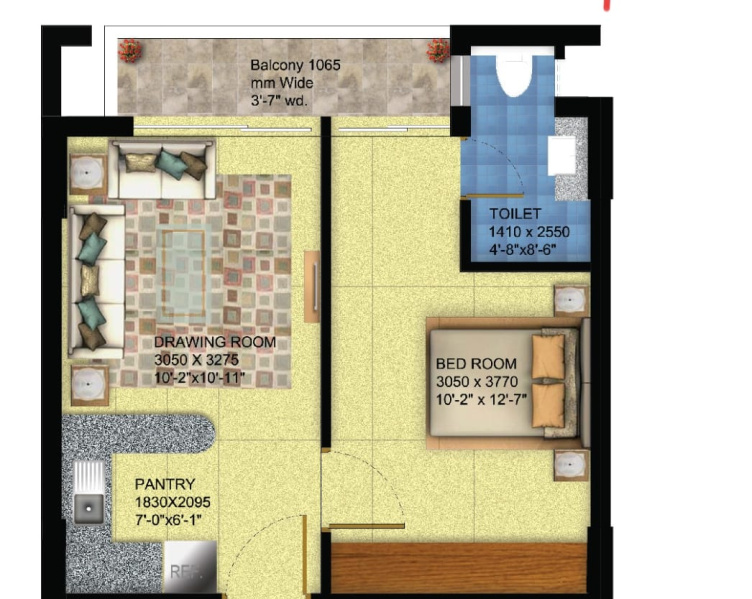 1 BHK Studio Apartment 596 Sq.ft. for Sale in 200 Ft Road, Alwar