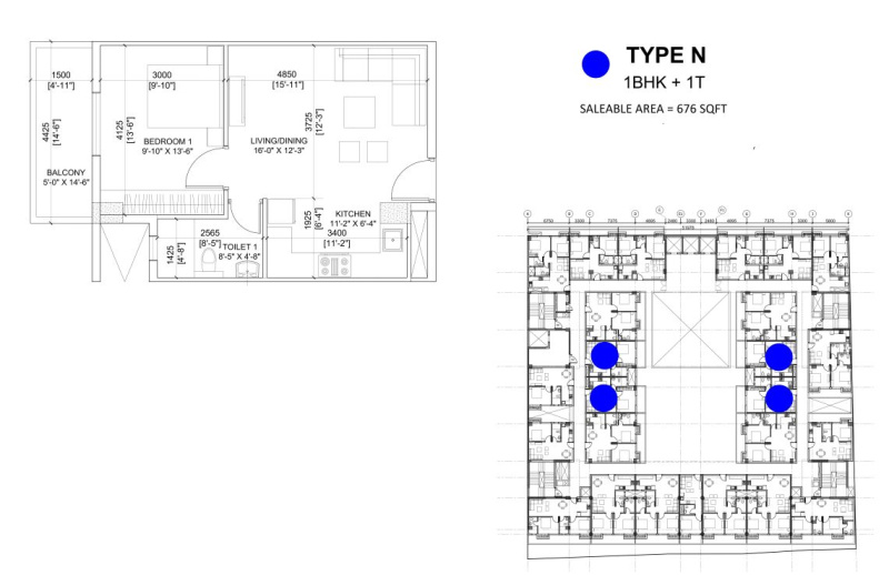 2 BHK 800 Sq.ft. Apartment for Sale in Sector 102 Noida