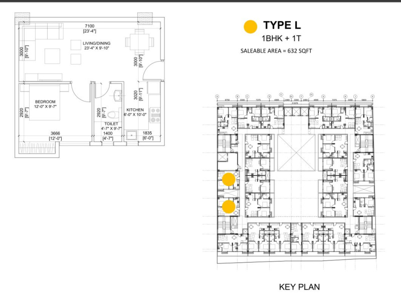 1 BHK 632 Sq.ft. Apartment for Sale in Sector 102 Noida