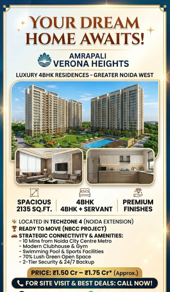 4.5 BHK 2135 Sq.ft. Apartment for Sale in Techzone 4, Greater Noida