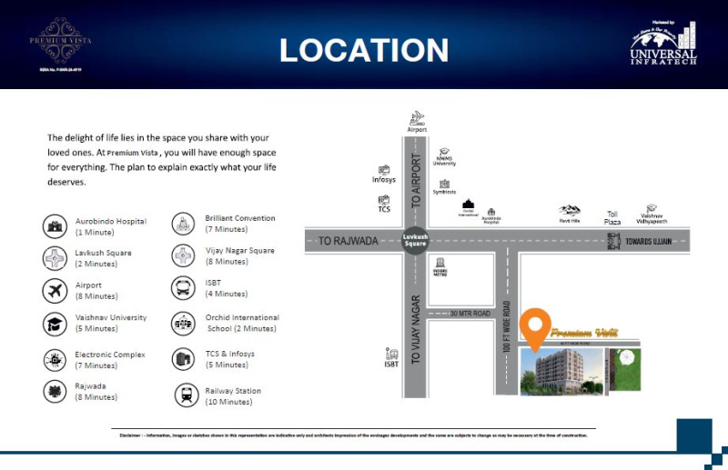 2 BHK 1239 Sq.ft. Apartment for Sale in Ujjain Road, Indore