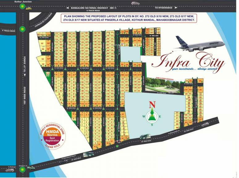  Residential Plot 1802 Sq.ft. for Sale in Kothur, Mahbubnagar