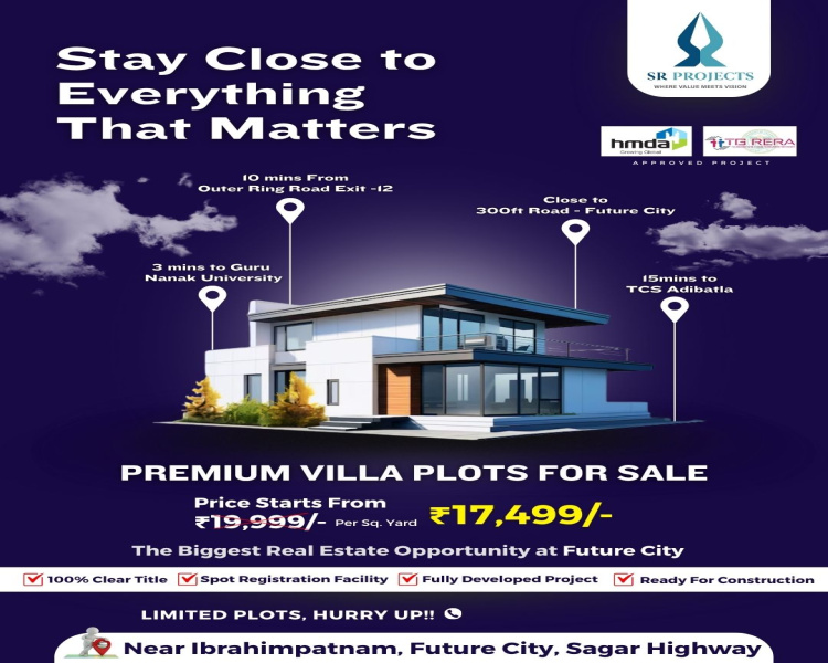 Residential Plot 150 Sq. Yards for Sale in Ibrahimpatnam, Hyderabad