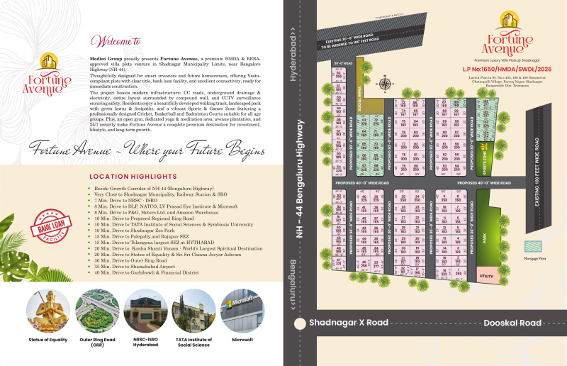  165 Sq. Yards Residential Plot for Sale in Shadnagar, Hyderabad